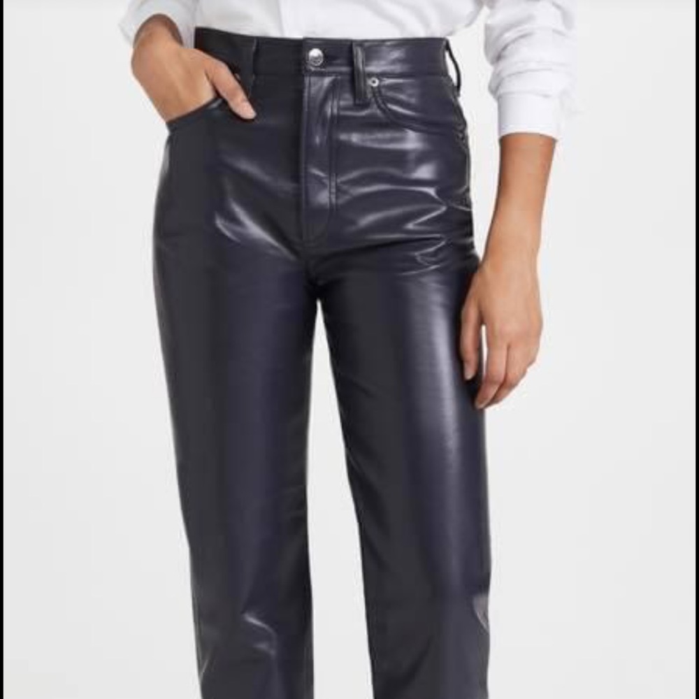NWT leather 90’s pinch waist. Color shadow. Size 23. Originally $288